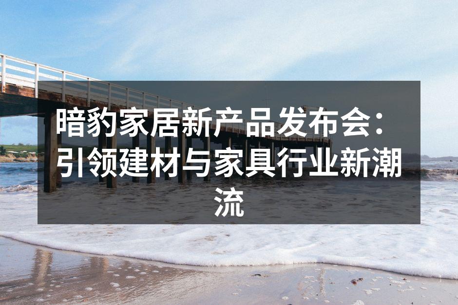 暗豹家居新产品发布会现场