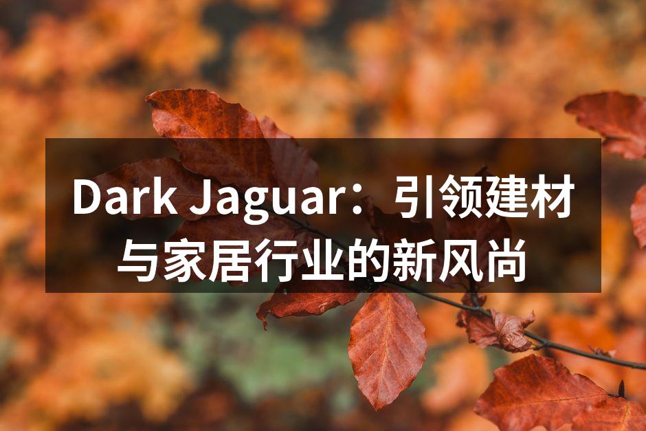 Dark Jaguar展台展示新产品